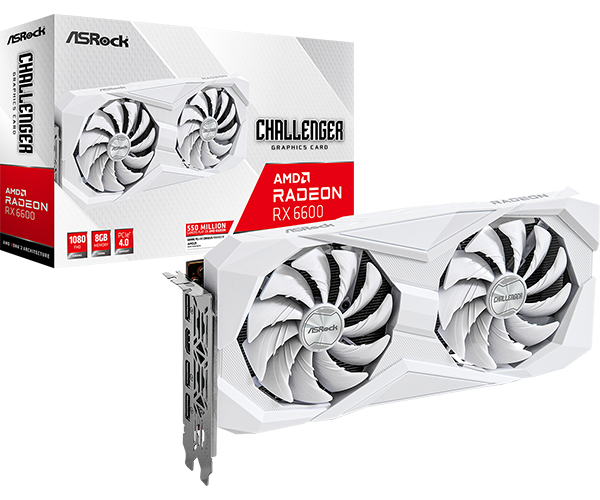 ASRock > AMD Radeon™ RX 6600 Challenger White 8GB